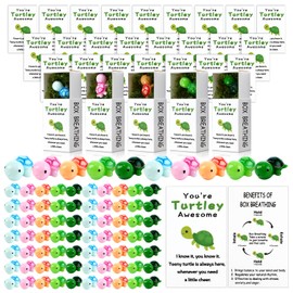 Silipull 100 Sets Employee Appreciation Gifts Bulk You're Turtley Awesome Breathing Box Gifts Team Building Support Inspirational Positive Thank You Party Favor for Employees Staff Coworkers Teacher