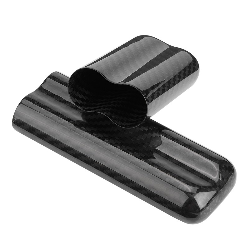 Carbon Fiber Cigar Holders Case Humidors 2 Tube Cigar Storage