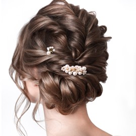 Hair Ornament, Hair Comb, Hair Accessory, Formal, For Special Occasions such as Recitals, Weddings, Coming of Age Ceremonies, Bridal Accessories, Hairpins, Hair Clasp (Type F)