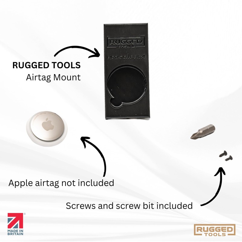 Rugged Tools Airtag Mount - Compatible with Milwaukee Pack Out