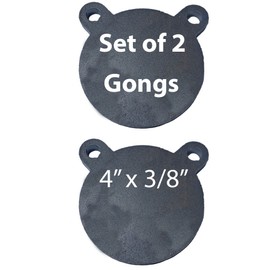 Tactical Scorpion Gear TSG-GG42 AR500 Set of Two 4" x 3/8" Steel Shooting Target Gong Laser Cut