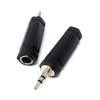 DRUT 1pcs 3.5mm Stereo Plug to 6.35mm Stereo Socket Audio