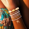 GORTIN Clay Bead Bracelets for Women Boho Stretch Bracelets Starfish