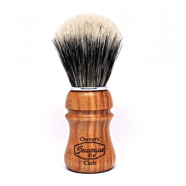 S.O.C. Cherry Wood Shave Brush - Badger Shave Brush by Semogue