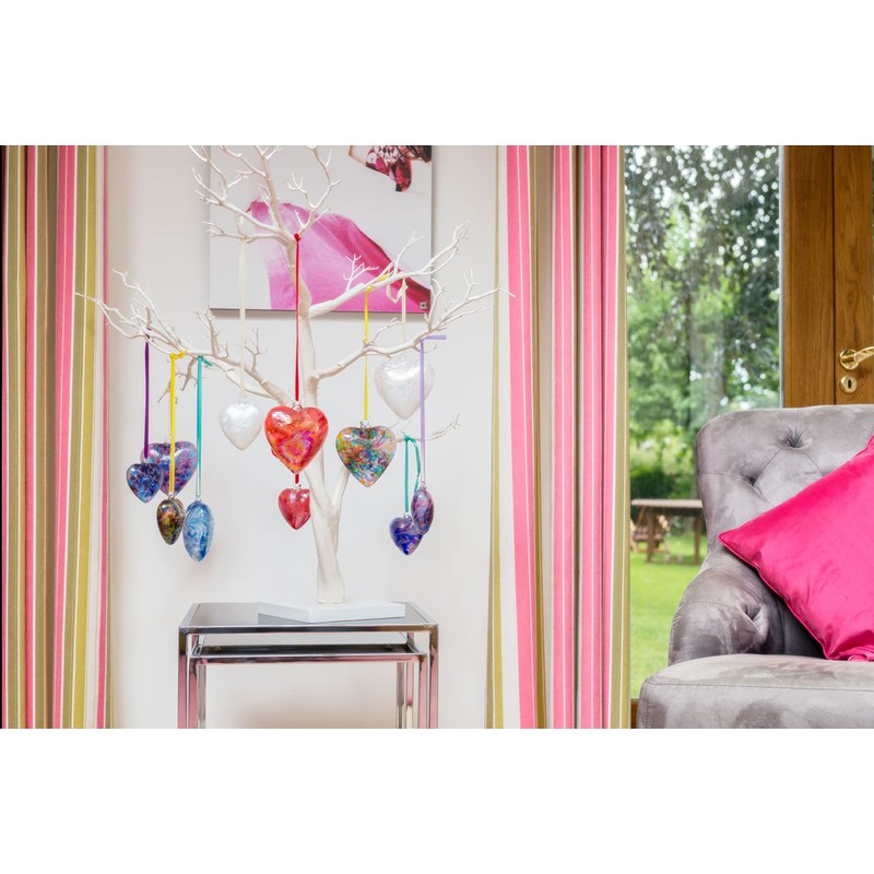 Sienna Glass HR8BL Friendship Heart, Blue 8cm