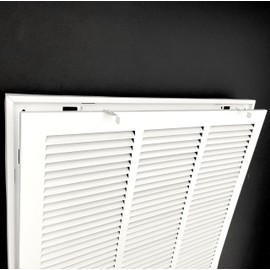 18"x18" Stamped Face Steel Filter Return Grille Vent Cover White Poweder Coating with Frame Outside Dimension 20.6"x20.6"
