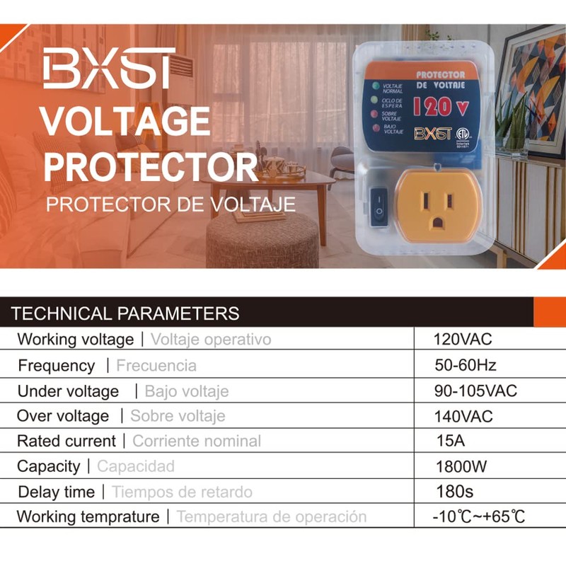 BXST One Outlet Plug Protector de tensión para el hogar