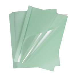 PATIKIL 0.1" Thermal Binding Cover, 20 Pcs PE Hold 9-18 Sheets Presentation Paper File Protector Folder with Hot Melt Glue for Office Work, Light Blue