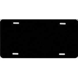0.040 Black Metallic Blank Metal License Plate