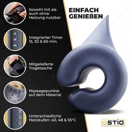 estio® Neck Stretcher with Warmth, Neck Stretcher for Neck Pain, Neck Saver Against Headaches, Cloudy Neck for Neck Stretching, Orthopaedic