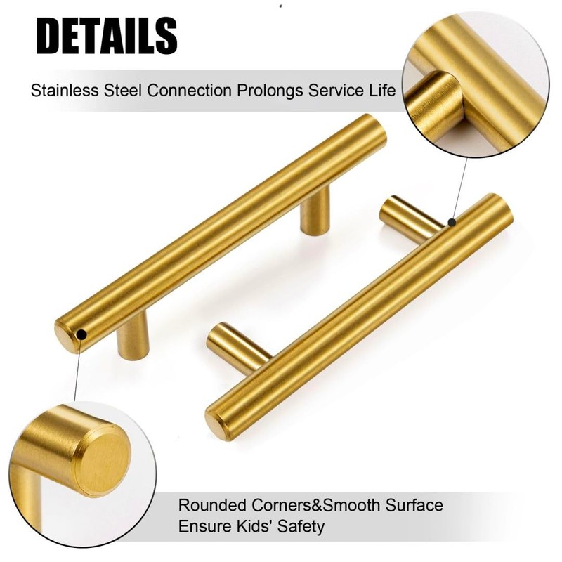 CZC HOME 6 Pack 5 Inch Cabinet Pulls, Stainless Steel