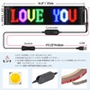 Kutuspon LED 電光掲示板、柔軟なUSB 5V Bluetooth コントロール テキストパターンLEDパネル プログラム可能小型看板車ビジネスストアウィンドウバーネオンサイン(38cm x 9cm)