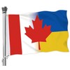 Ukraine Canada Flag,3x5 FT Ukrainian Canadian Flag,36x60 Inch Large Digitial