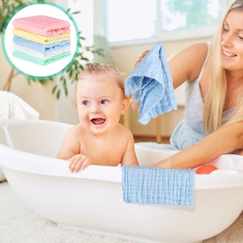 Accmor 10 Pack Baby Washcloths, Soft Face Cloths for Newborn, Natural Cotton Bath Face Towels Baby Wipes Burp Rag Wash Cloths