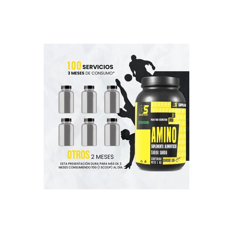 Aminoacidos Bcaas Hiper Sport 1kg