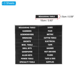 PATIKIL Tool Box Label Sticker, 6Pack Machine Organizer Decal Waterproof Tool Box Stickers for Home Industry