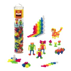 PLUS PLUS – Open Play Tube – 240 Piece Neon Color Mix – Construction Building Stem | Steam Toy, Interlocking Mini Puzzle Blocks for Kids