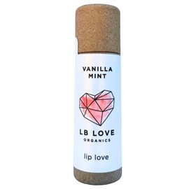 LB Love Organics Plastic Free Lip Love | Jumbo Organic Lip Balm | Organic Beeswax and Plant Based | Zero Waste Natural Lip Balm (Vanilla Mint)