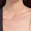 BYETOCE Christmas Snowflakes Necklace Alloy Holiday Jewelry for Women Gold