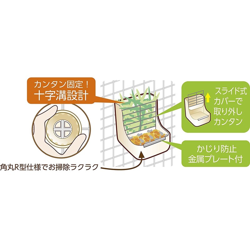 Gex Food and Grass DXBOX Fixed Tableware Grass Meadow Feeder