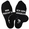 Jeasona Men's Socks 43-46 Non-Slip Cotton Gifts for Birthday, Black-8931