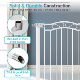 Fairy Baby Extra Wide Baby Gate for Kids or Pets Walk Thru Dog Gates for The House Doorway Child Safety Gate 76.38"-79.13"