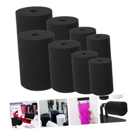 CORHAD Tumbler Rotary Tool Cup Turner Inserts 8pcs Sponges for Tumbler Black Cylindrical Inserts Easy Craft
