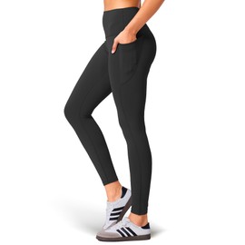 SKIDREAM Black Leggings with Pockets for Women, Tummy Control High Waisted Workout Gym Yoga Pants