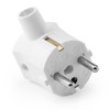 Protective contact plug made of thermoplastic, Schuko angled plug with