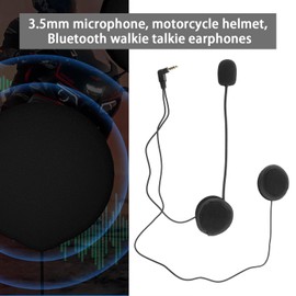 Micro Traders Helmet Microphone Headphone Hard Cable Helmet Headset 3.5mm Motorcycle Helmet Intercom Headset for V4 V6 Motorcycle Helmet Blutooth Intercom