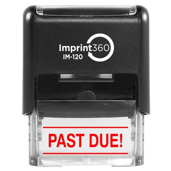 Supply360 AS-IMP1131R - Past Due! w/Upper and Lower Bars, Red