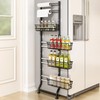 BUKFEN 6-Tier Slim Corner Shelf, Spice Rack Next to Fridge