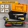 CANOPUS Plastic Toolbox, 12.5-inch Portable Tool Box with Metallic Clutch,