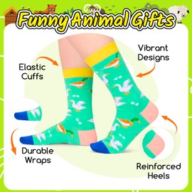 Zmart Gag Duck Socks for Men - Funny Novelty Fun Socks for Women, Silly Weird Duck Lover Gifts
