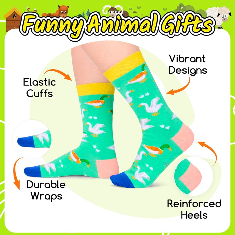 Zmart Gag Duck Socks for Men - Funny Novelty Fun