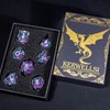 KERWELLSI DND Dice Set, 7pcs Sharp Edge Resin Dice Set