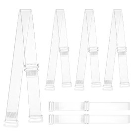 Clear Bra Straps, 3 Pair Transparent Bra Straps Invisible Bra Straps 15mm Tpu Bra Straps Adjustable Dance Bra Clear Straps Clear Non-slip Shoulder Straps Replacement for Women Girls Strapless Bras