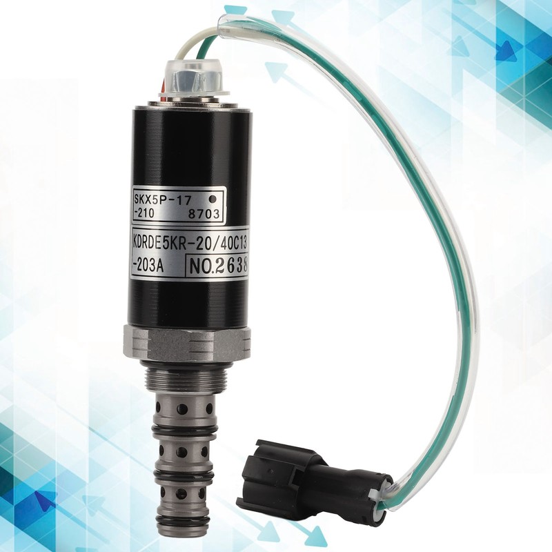 Alloy Steel Excavator Hydraulic Pump Solenoid Valve KDRDE5KR‑20/40C13‑203A for KOBELCO