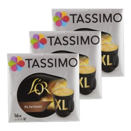 Tassimo L’Or XL Intense, Coffee, Coffee Capsules, Ground Roast Coffee, 48 T-Discs