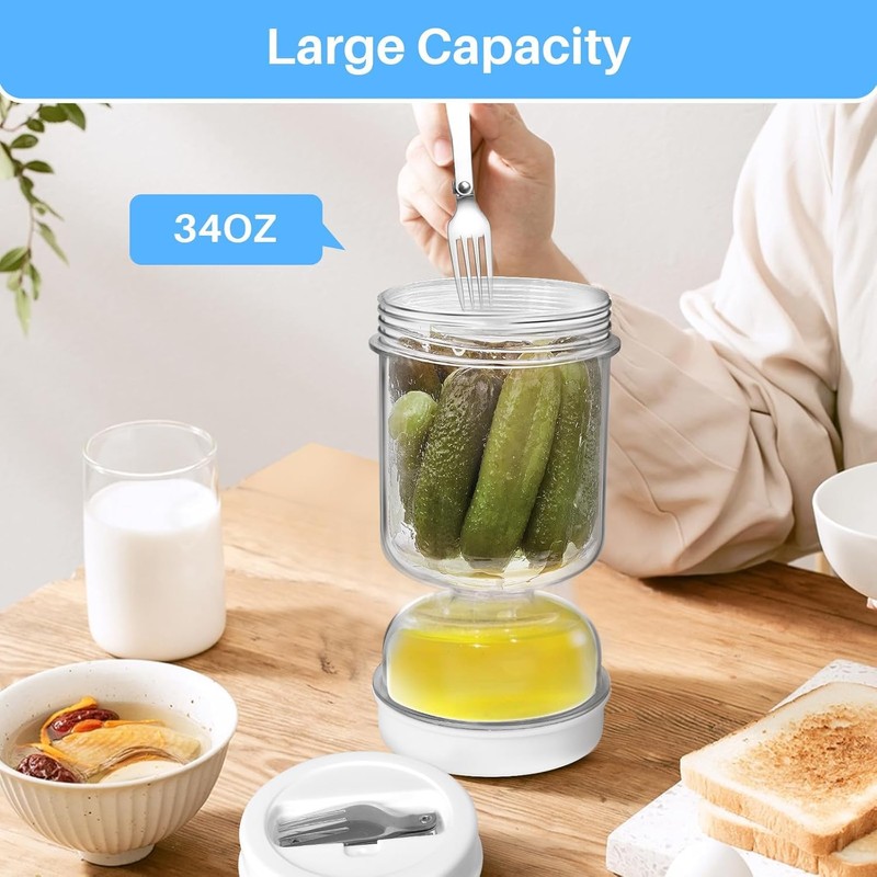 Flip Preserving Jar, Cucumber Jar, Flip Over Glass Kimchi Container