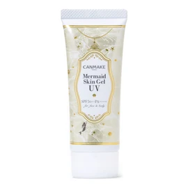 Canmake Mermaid Skin Gel UV C02, Sunny Yellow, 1.4 oz (40 g), Vitamin C Derivative, Yellow, Sunscreen, SPF 50+ PA+++++, Off with Face Wash