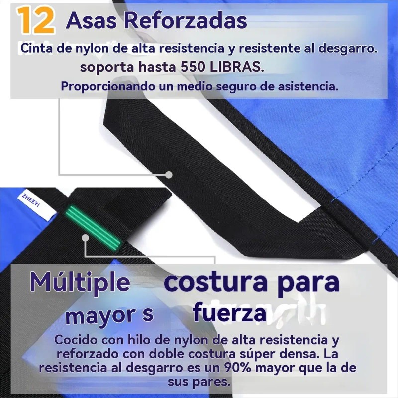 Transfer Almohadilla Con Asa Para Movilizar Paciente 180cm