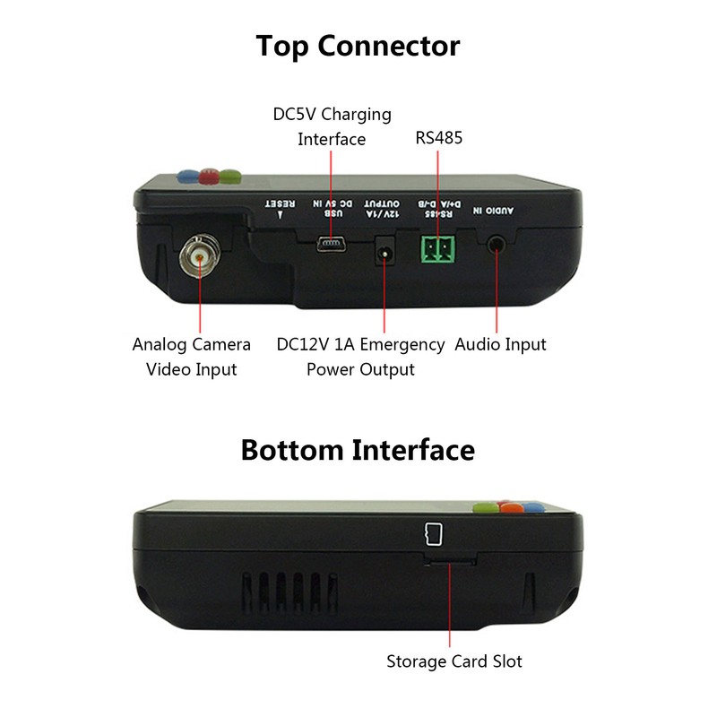 CCTV Camera Tester 3.5 Inch 4K Master Code Stream Portable