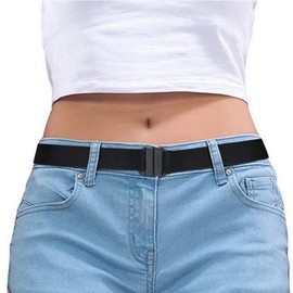 WONOLO Elastic Comfortable Invisible Belt for Jeans No Bulge Hassle Non-Slip No Show Adjustable
