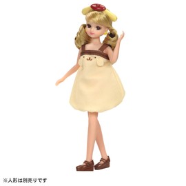 Takara Tomy Licca-chan Dress My Choice Sanrio Characters One-piece & Headband Pompompurin Dress-up Pretend Play Toy Ages 3 and Up