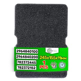 Sponge Filter for Dryers Size 243 x 153 x 12 mm Original Code 782372445 782372152 for Smeg 2964840100 2964840200 for Beko for Arcelik - ONIX TECH