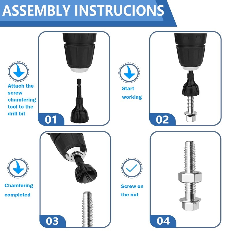 Generic BFLCTGCF Deburring External Chamfer Tool，Bolt Thread Repair Tool ，Screw