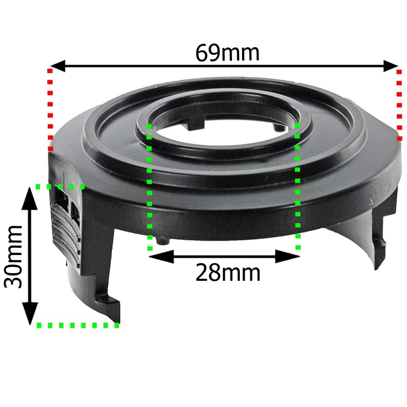 SPARES2GO Strimmer Line & Spool Cover Kit for Challenge N1F-GT-220/250-C