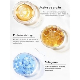 Karseell Tratamiento capilar con colágeno, reparación profunda, acondicionador, aceite de argán, colágeno para el cabello, esencia para cabello seco dañado, todo tipo de cabello, 16.90 oz, 16.9 fl oz