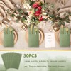 Qilery 50 Pcs Sage Green Disposable Dinner Napkins with Silverware